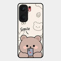 Cute Bear Glossy Metal Case Cover For Iqoo Neo 9 Pro 5G