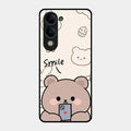 Cute Bear Glossy Metal Case Cover For Iqoo Z10 Lite