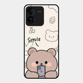 Cute Bear Glossy Metal Case Cover For Iqoo Z9 5G