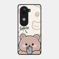 Cute Bear Glossy Metal Case Cover For Iqoo Z9S 5G