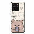 Cute Bear Glossy Metal Case Cover For Motorola Edge 40
