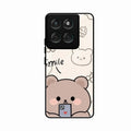 Cute Bear Glossy Metal Case Cover For Motorola Edge 60 Fusion 5G
