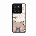 Cute Bear Glossy Metal Case Cover For Motorola Edge 60 Stylus 5G