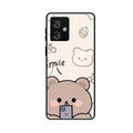 Cute Bear Glossy Metal Case Cover For Motorola G64 5G