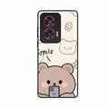 Cute Bear Glossy Metal Case Cover For Motorola G96 5G