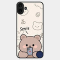 Cute Bear Glossy Metal Case Cover For Nothing Cmf Phone 1