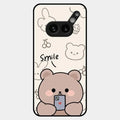 Cute Bear Glossy Metal Case Cover For Nothing Phone 2A Plus