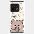 Cute Bear Glossy Metal Case Cover For Oneplus 10 Pro 5G