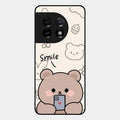 Cute Bear Glossy Metal Case Cover For Oneplus 11 5G