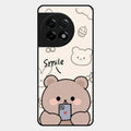 Cute Bear Glossy Metal Case Cover For Oneplus 11R 5G
