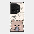 Cute Bear Glossy Metal Case Cover For Oneplus 12 5G