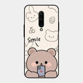 Cute Bear Glossy Metal Case Cover For Oneplus 7 Pro