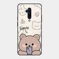 Cute Bear Glossy Metal Case Cover For Oneplus 7T Pro
