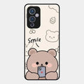 Cute Bear Glossy Metal Case Cover For Oneplus 9 5G