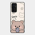 Cute Bear Glossy Metal Case Cover For Oneplus 9Rt 5G