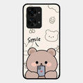 Cute Bear Glossy Metal Case Cover For Oneplus Nord 2T 5G