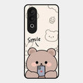 Cute Bear Glossy Metal Case Cover For Oneplus Nord Ce 4 5G