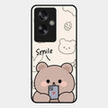 Cute Bear Glossy Metal Case Cover For Oppo A79 5G