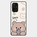 Cute Bear Glossy Metal Case Cover For Oppo F19 Pro Plus 5G