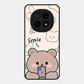 Cute Bear Glossy Metal Case Cover For Oppo F29 Pro 5G