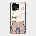Cute Bear Glossy Metal Case Cover For Oppo K13 Turbo 5G