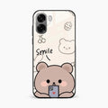 Cute Bear Glossy Metal Case Cover For Oppo K14x 5G