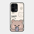 Cute Bear Glossy Metal Case Cover For Oppo Reno 13 5G