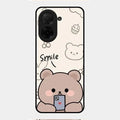 Cute Bear Glossy Metal Case Cover For Poco C71