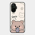 Cute Bear Glossy Metal Case Cover For Poco F7 5G