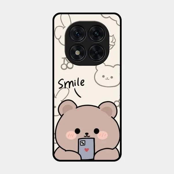 Cute Bear Glossy Metal Case Cover For Poco X7 5G