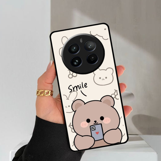 Cute Bear Glossy Metal Case Cover For Realme