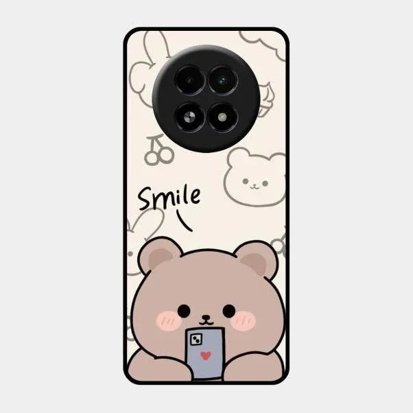 Cute Bear Glossy Metal Case Cover For Realme 13 5G