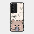 Cute Bear Glossy Metal Case Cover For Realme 14X 5G