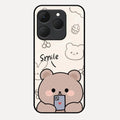Cute Bear Glossy Metal Case Cover For Realme 15T 5G