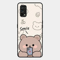 Cute Bear Glossy Metal Case Cover For Realme 7 Pro