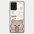 Cute Bear Glossy Metal Case Cover For Realme 9 Pro 5G