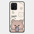 Cute Bear Glossy Metal Case Cover For Realme 9I 5G