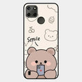 Cute Bear Glossy Metal Case Cover For Realme C21Y