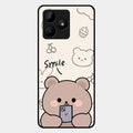 Cute Bear Glossy Metal Case Cover For Realme C53