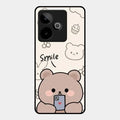Cute Bear Glossy Metal Case Cover For Realme Gt 7T 5G