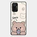 Cute Bear Glossy Metal Case Cover For Redmi Note 10 Pro Max
