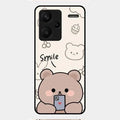 Cute Bear Glossy Metal Case Cover For Redmi Note 13 Pro Plus 5G