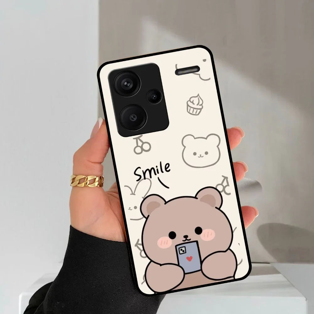Cute Bear Glossy Metal Case Cover For Redmi - ShopOnCliQ