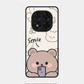 Cute Bear Glossy Metal Case Cover For Redmi Note 14 Pro 5G