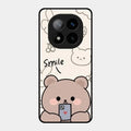 Cute Bear Glossy Metal Case Cover For Redmi Note 14 Pro Plus 5G