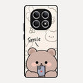 Cute Bear Glossy Metal Case Cover For Redmi Note 15 5G