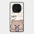 Cute Bear Glossy Metal Case Cover For Redmi Note 15 Pro 5G