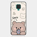 Cute Bear Glossy Metal Case Cover For Redmi Note 9 Pro Max