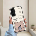 Cute Bear Glossy Metal Case Cover For Samsung - ShopOnCliQ