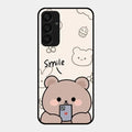 Cute Bear Glossy Metal Case Cover For Samsung Galaxy A25 5G